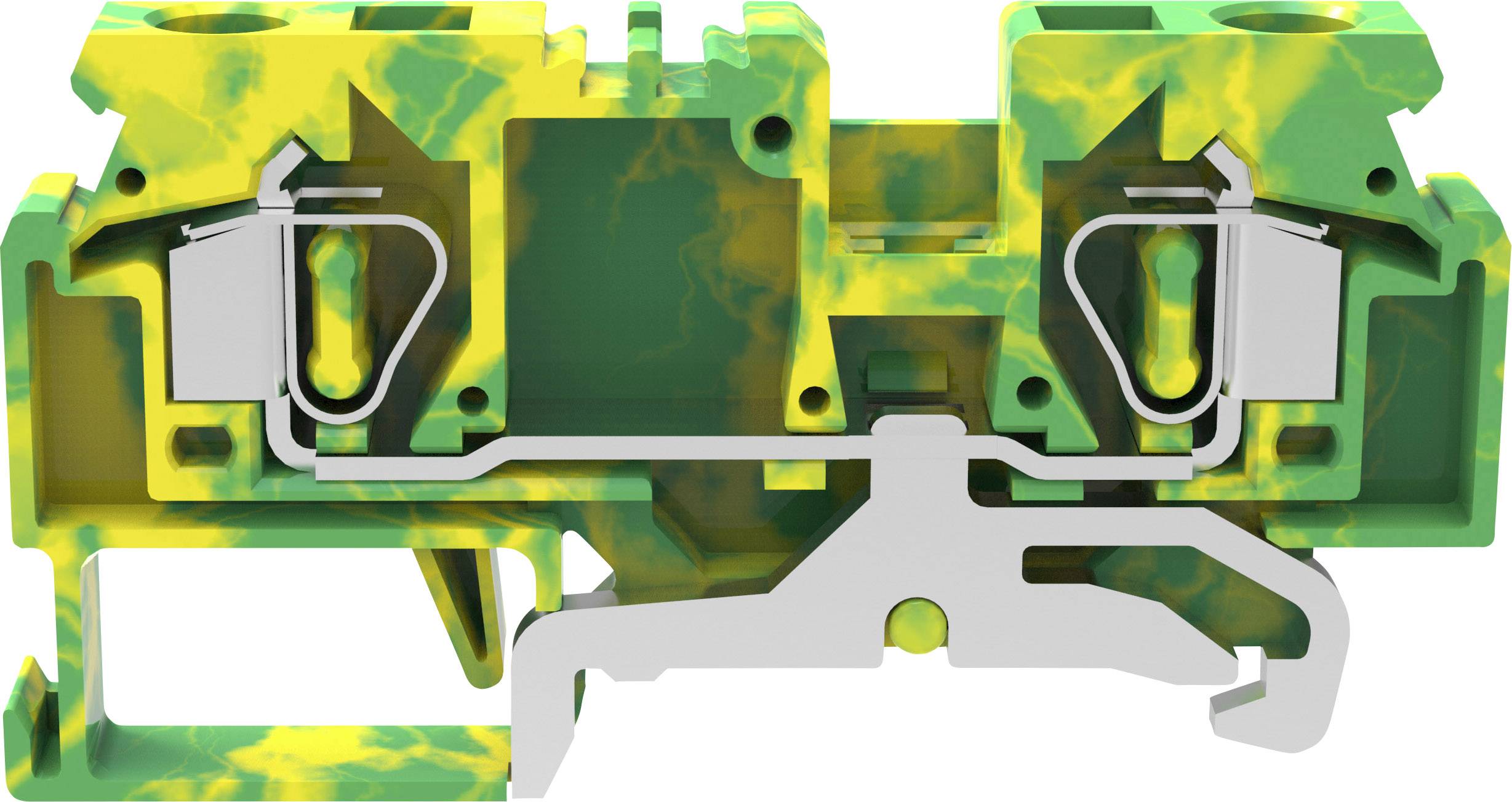 Degson WS6-PE-01P-1C-00A(H) Schutzleiterklemme Federklemme Grün, Gelb
