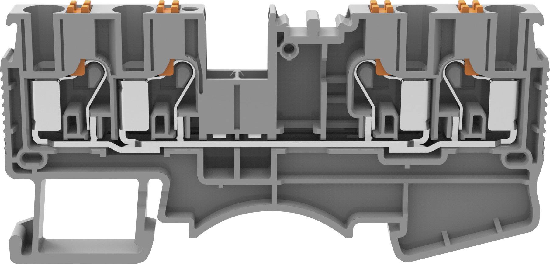 Degson DS2.5-QU-01P-11-00A(H) Durchgangsklemme Push-In-Klemme Grau