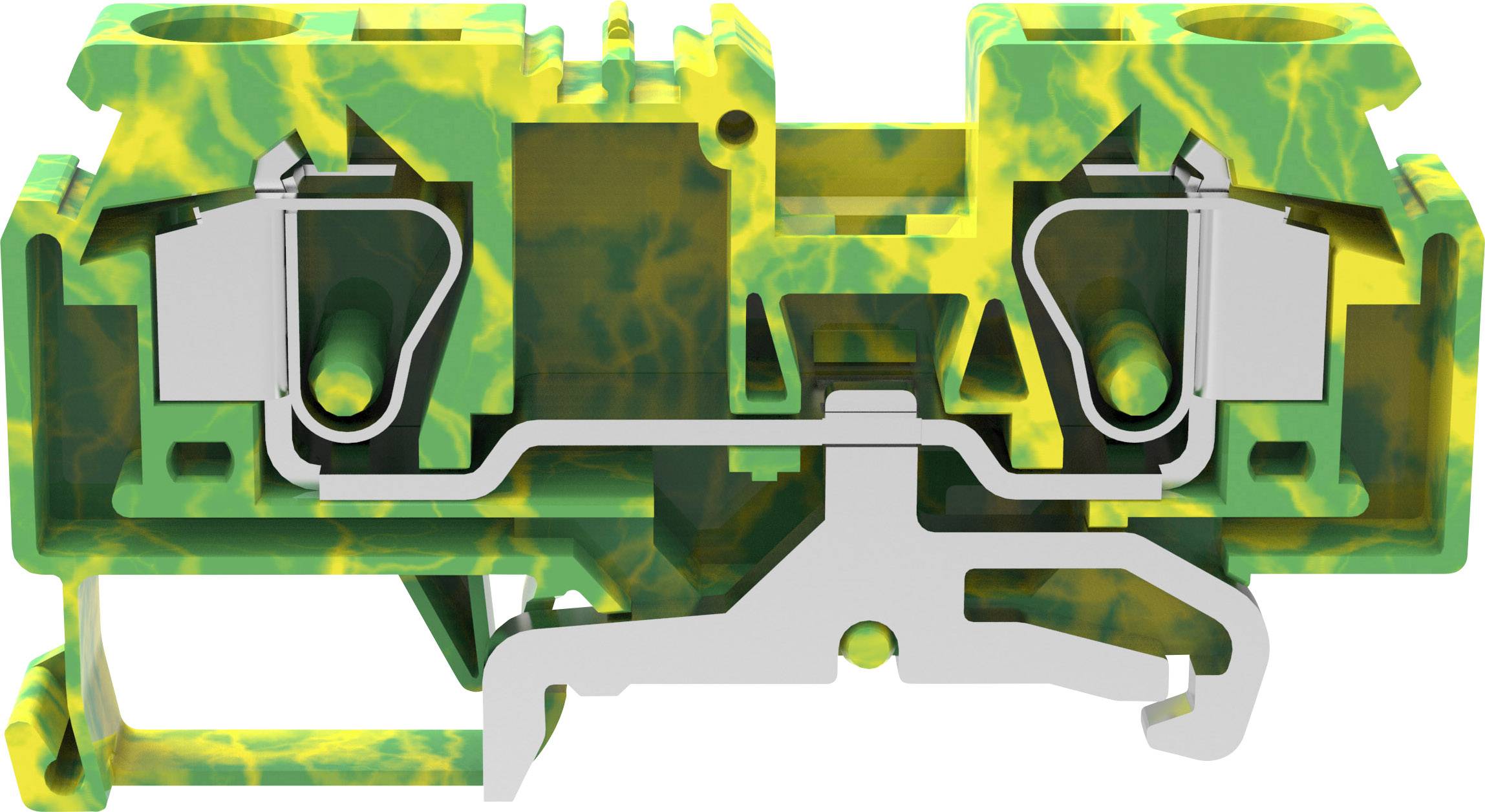 Degson WS10-PE-01P-1C-00A(H) Schutzleiterklemme Federklemme Grün, Gelb