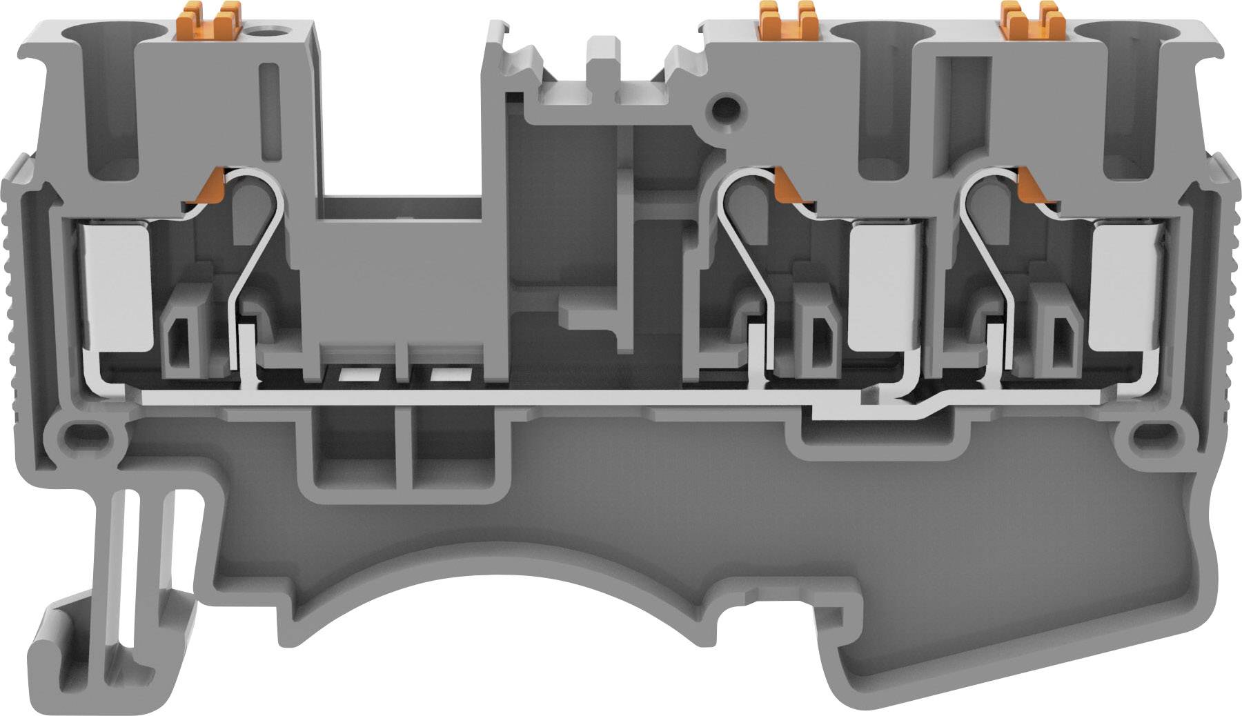Degson DS2.5-TW-01P-11-00A(H) Durchgangsklemme Push-In-Klemme Grau