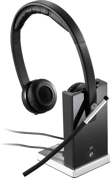 Logitech Dual H820e On Ear Headset Funk, kabelgebunden, DECT Stereo Mikrofon-Stummschaltung Computer
