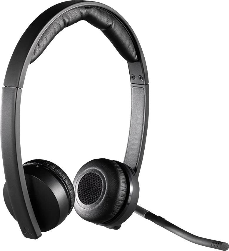 Logitech Dual H820e On Ear Headset Funk, kabelgebunden, DECT Stereo Mikrofon-Stummschaltung Computer
