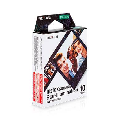 Fujifilm Instax Square Star Illumination Sofortbild-Film Schwarz