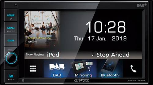 DMX-5019DAB Doppel-DIN Moniceiver Anschluss für Rückfahrkamera, Bluetooth®-Freisprecheinr