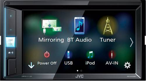 KW-M450BT Doppel-DIN Moniceiver Bluetooth®-Freisprecheinrichtung, Anschluss für Rückfahrkamer