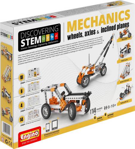 Engino Discovering STEM Bausatz Räder, Achsen & Geneigte Ebenen
