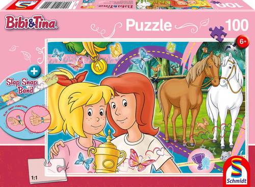 Schmidt Spiele Bibi & Tina Pferdeglück + Slap-Snap-Band 56320