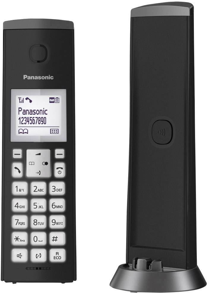 Panasonic KX-TGK220 DECT Schnurloses Telefon analog Geräuschreduzierung Schwarz