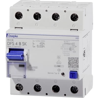Doepke 09134998HD DFS 4 040-4/0,03-B SK HD 4polig 40A Fehlerstrom-Schutzschalter B 4polig 40A 0.5A 400V Doepke 09134998HD DFS 4 040-4/0,03-B SK HD 4polig 40A Fehlerstrom-Schutzschalter B 4polig 40A 0.5A 400V