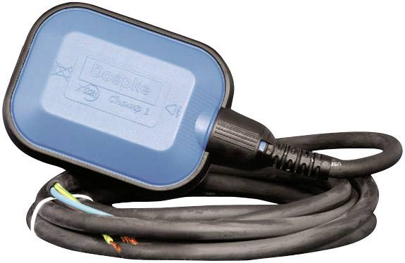 Ladekabel mit rechteckigem, blauem Ladestecker für Elektrofahrzeuge. Aufschrift 'Doepke Charge 2'.