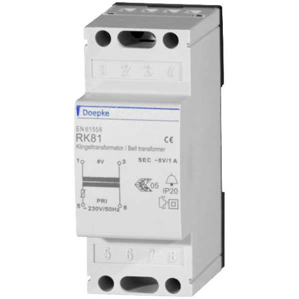 Doepke 09980085 Klingel-Transformator 4 V, 8 V, 12V 3A Doepke 09980085 Klingel-Transformator 4 V, 8 V, 12V 3A