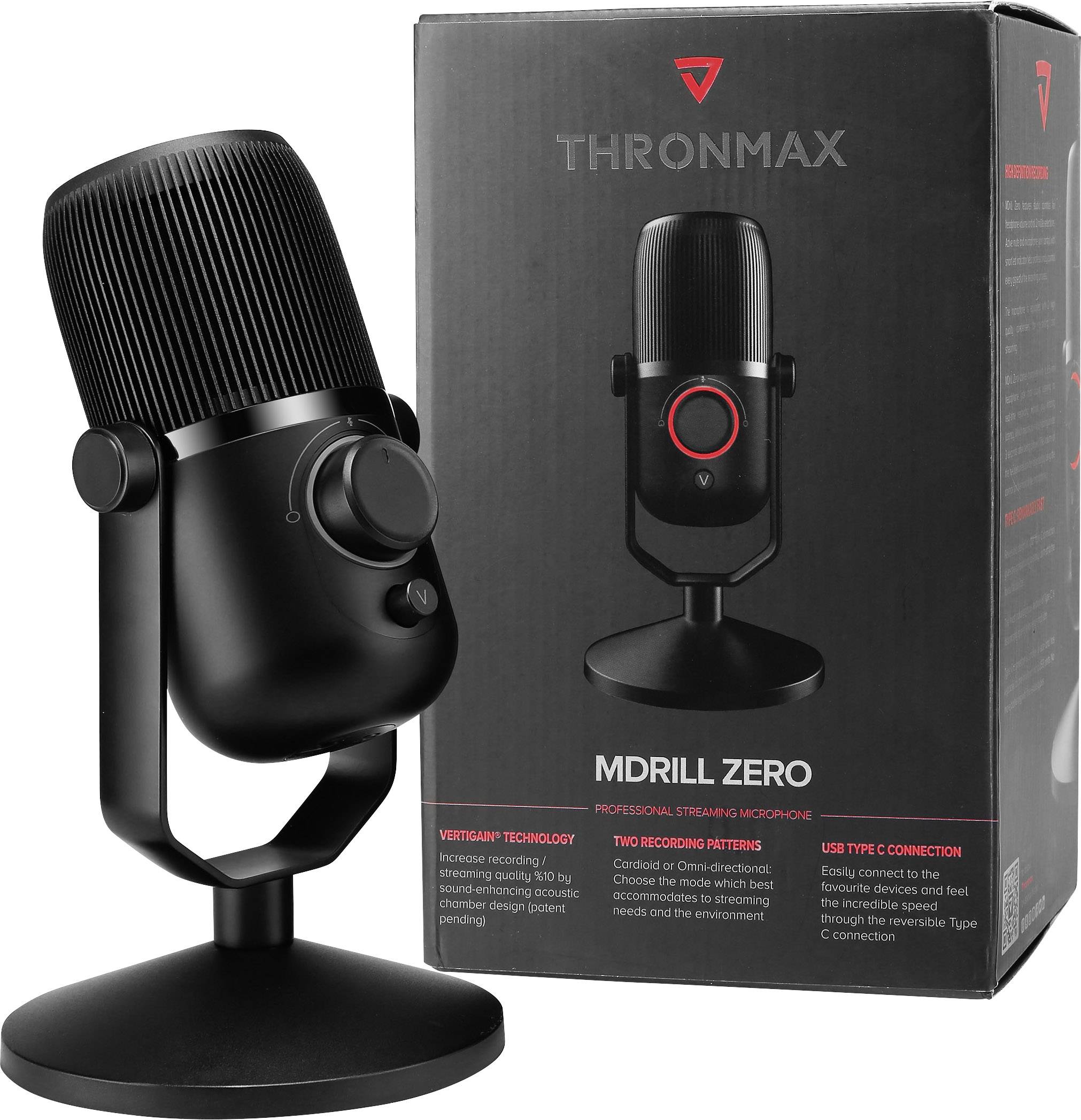 Stand USB-Studiomikrofon Thronmax M4 Übertragungsart (Details):Kabelgebunden Standfuß, inkl. Kabel