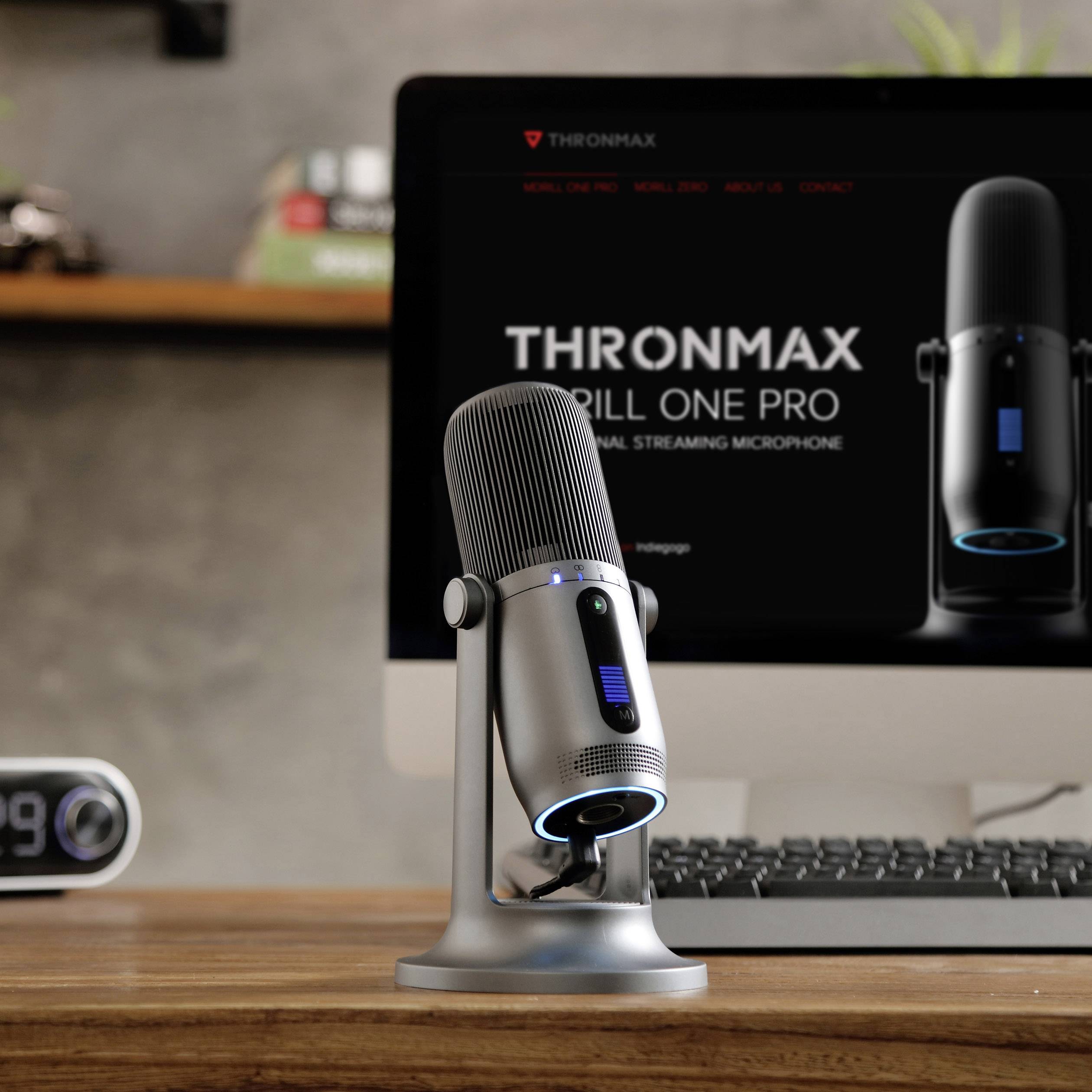 Stand USB-Studiomikrofon Thronmax M2G Übertragungsart (Details):Kabelgebunden Standfuß, inkl. Kabel