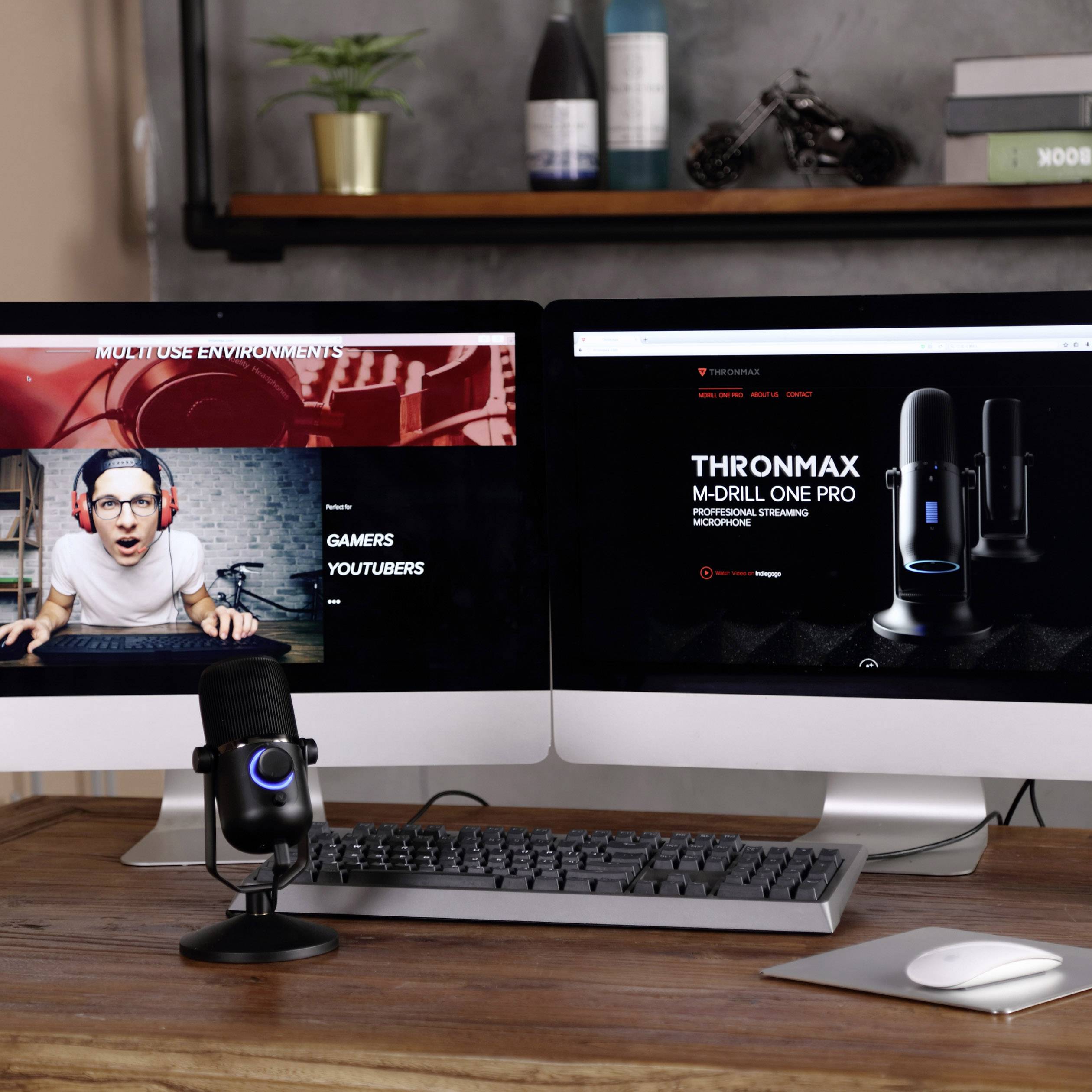 Thronmax M4PLUS Stand USB-Studiomikrofon Übertragungsart (Details):Kabelgebunden Standfuß, inkl. Kabel USB-C®, Audio, stereo