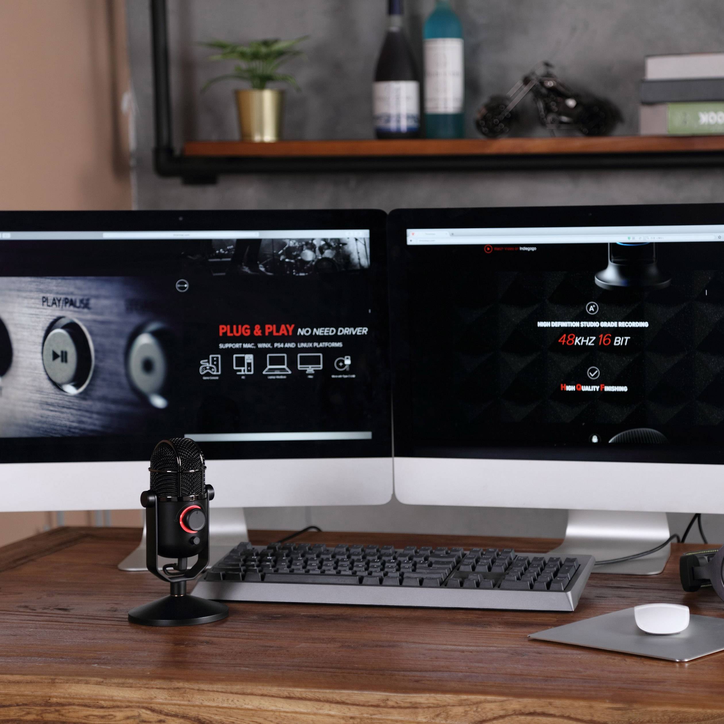 Thronmax M3PLUS Stand USB-Studiomikrofon Übertragungsart (Details):Kabelgebunden Standfuß, inkl. Kabel USB-C®, Audio, stereo (3.5 mm Klinke) Kabelg