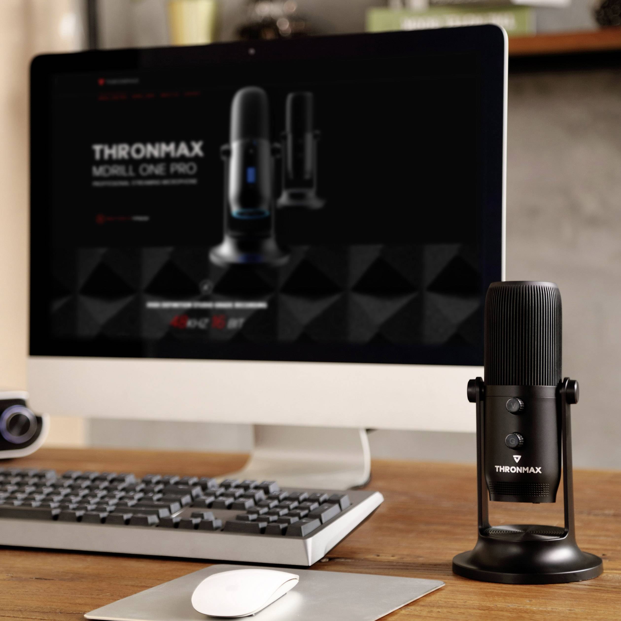Thronmax M2 Stand USB-Studiomikrofon Übertragungsart (Details):Kabelgebunden Standfuß, inkl. Kabel