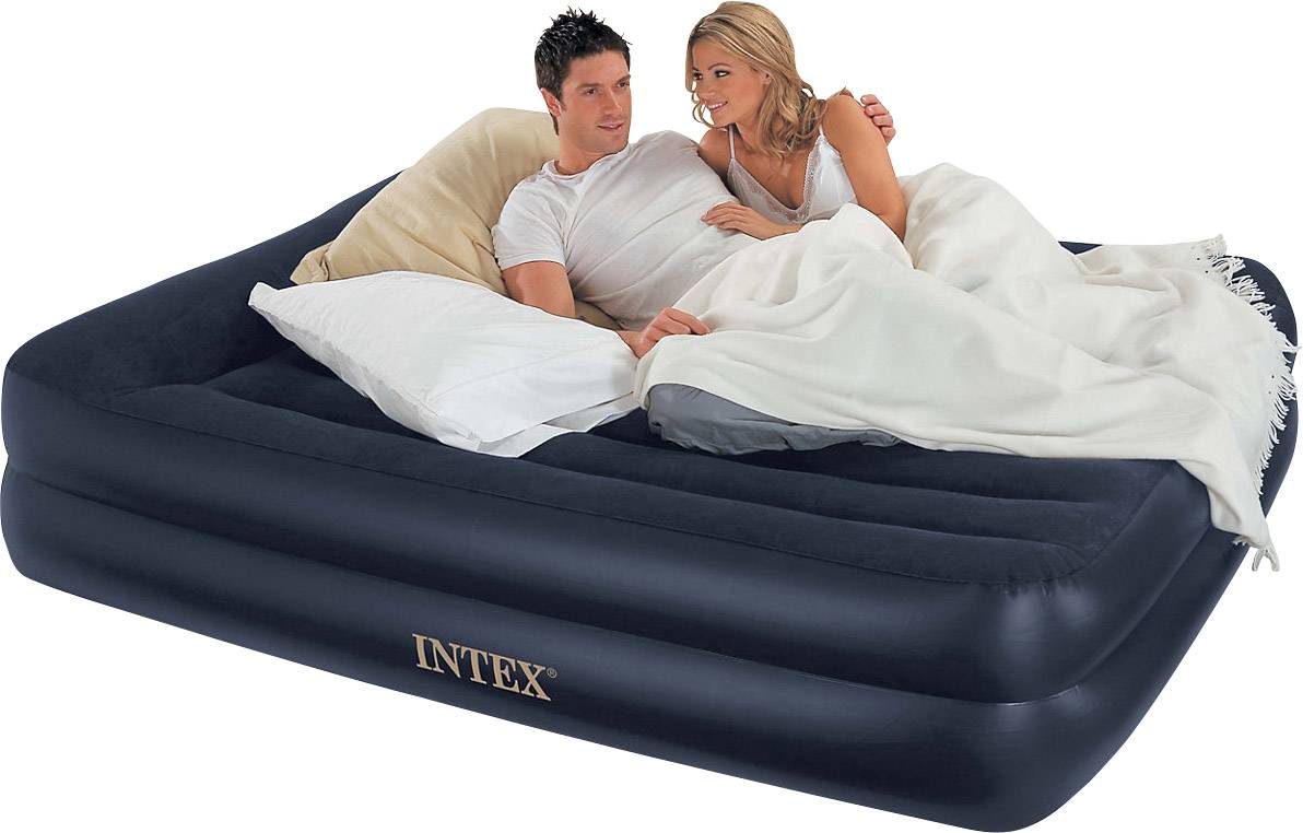 Intex 66702 Luftbett Pillow Rest blau Queen Blau