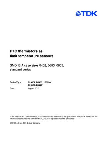 TDK B59701A0110A062 PTC-Thermistor