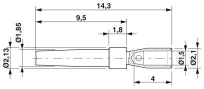 Crimpkontakt 1602998 RC-1KS2000 Phoenix Contact Inhalt: 100 St.