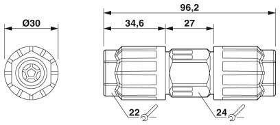 Phoenix Contact 1414742 Leitungsverbinder Schraubverriegelung Gesamtpolzahl: 5 1 St.