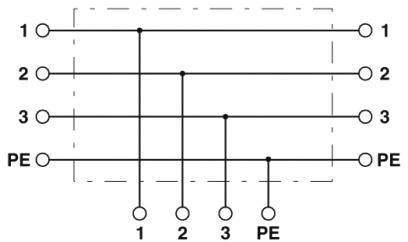 Phoenix Contact 1424046 T-Verteiler Schraubverriegelung, T-Verteiler Gesamtpolzahl: 4 1 St.