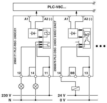 Phoenix Contact PLC-V8C/PT-24DC/SAM2 2907443 I/O-Modul 24 V/DC