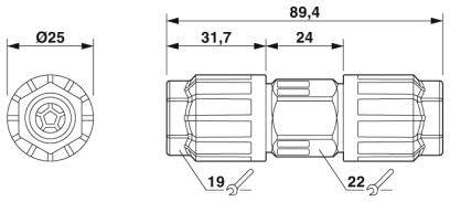 Phoenix Contact 1414696 Leitungsverbinder Schraubverriegelung Gesamtpolzahl: 4 1St.