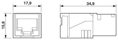 Phoenix Contact CUC-I-J1ZNI-S/R4IDC8 RJ45-Buchseneinsatz 1417274 Buchse, gerade Polzahl Sensoren 8 Metall 1 St.