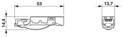 Phoenix Contact CUC-IND-C1ZNI-S/R4QV6 RJ45-Steckverbinder 1406335 Stecker, gerade Polzahl Sensoren 6 Metall 1 St.