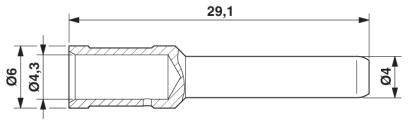 Phoenix Contact Crimpkontakt 1586198 CK4,0-ED-10,00ST AG Inhalt: 25St.