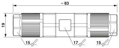 Phoenix Contact 1414412 Leitungsverbinder Gesamtpolzahl: 8 1St.