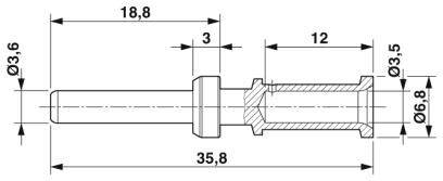 Phoenix Contact Crimpkontakt 1605745 SM-36KP003 Inhalt: 20St.