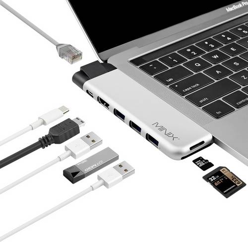 Minix NEO-C-DSI-PRO Notebook Dockingstation Passend für Marke: Apple inkl. Ladefunktion