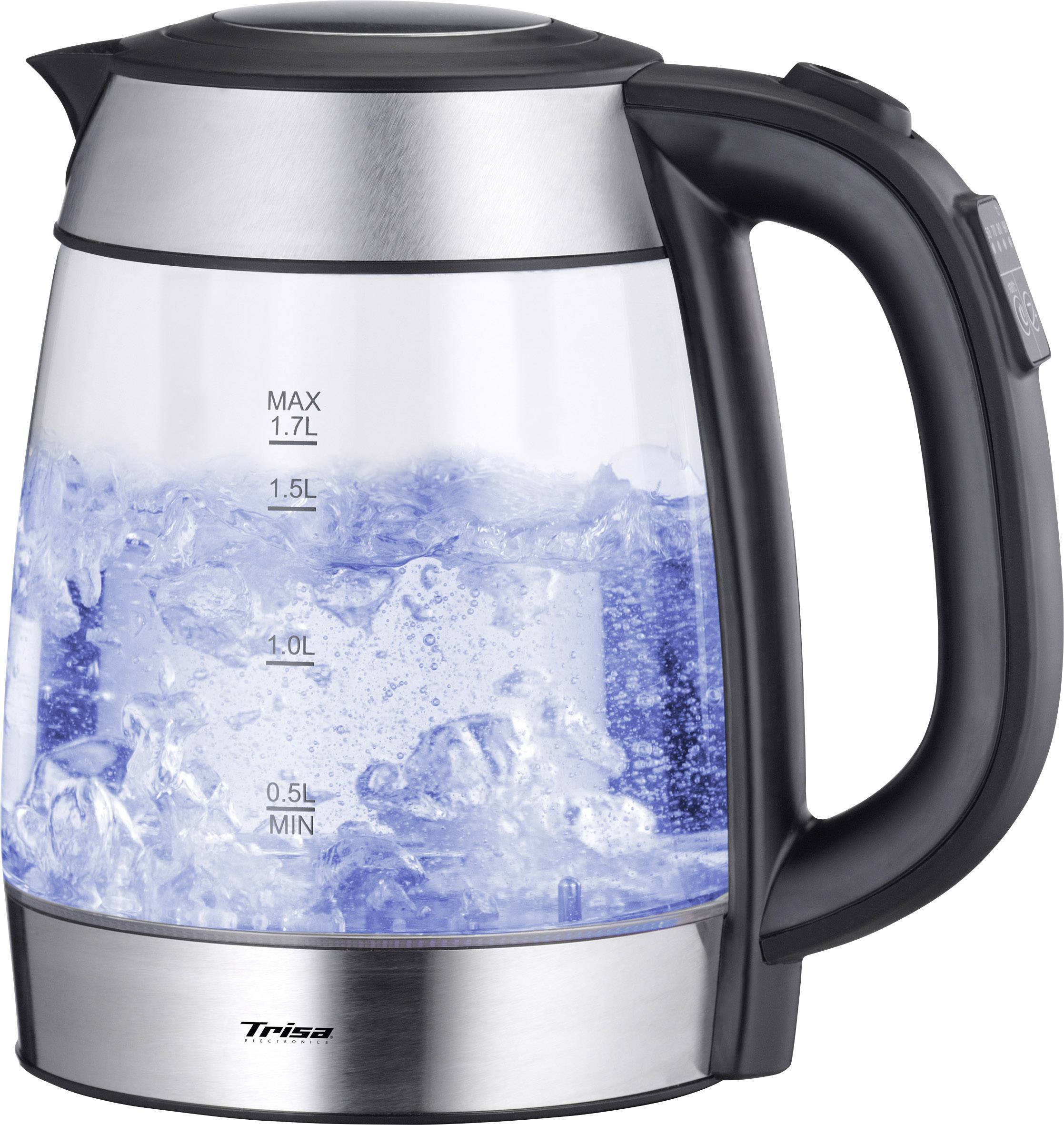 Trisa Perfect Tea Teebereiter Glas, Edelstahl (gebürstet), Schwarz