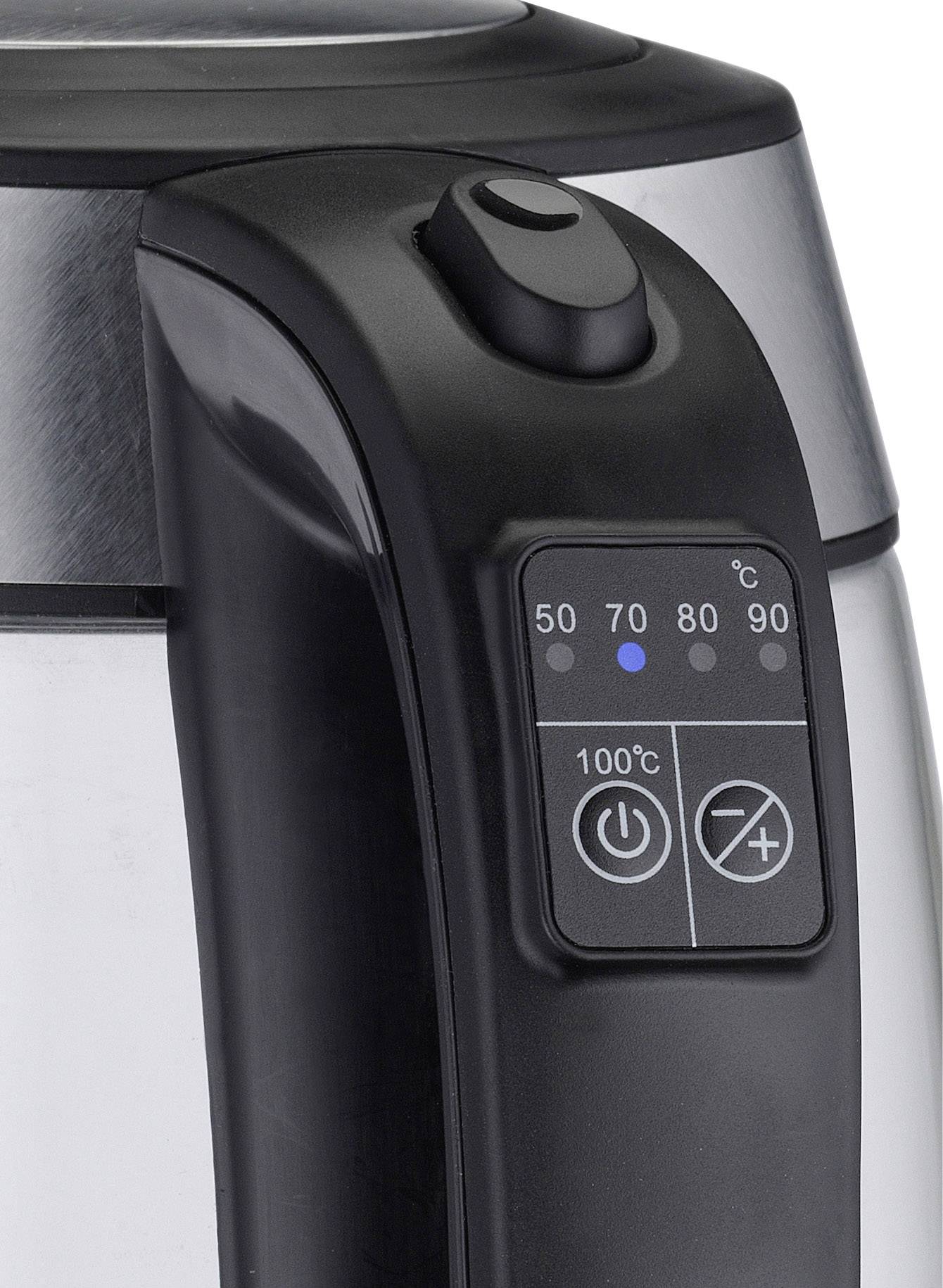 Trisa Perfect Tea Teebereiter Glas, Edelstahl (gebürstet), Schwarz