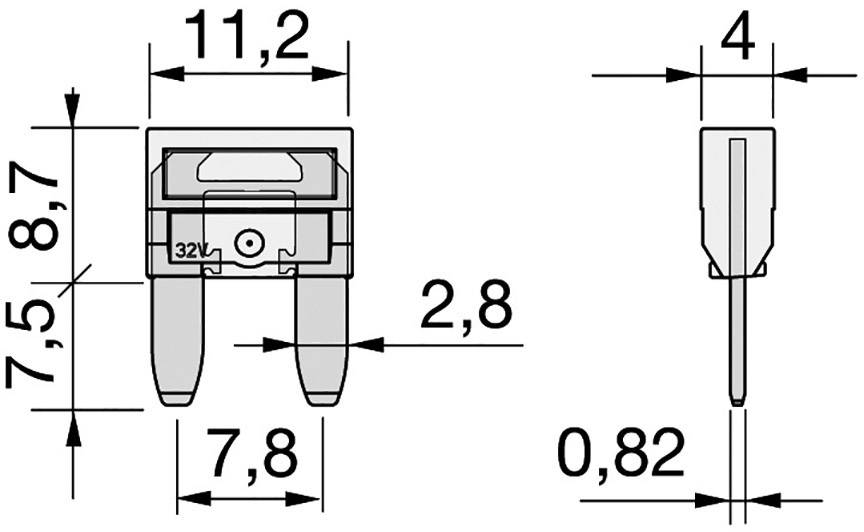 TRU COMPONENTS 8551236 Kfz Mini Flachsicherung 5A Hellbraun