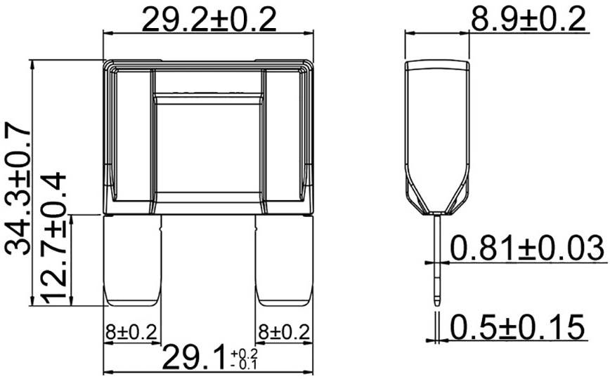 TRU COMPONENTS 8551248 Maxi Flachsicherung 80A Grau