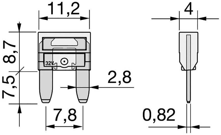 TRU COMPONENTS 8551260 Kfz Mini Flachsicherung 3A Violett