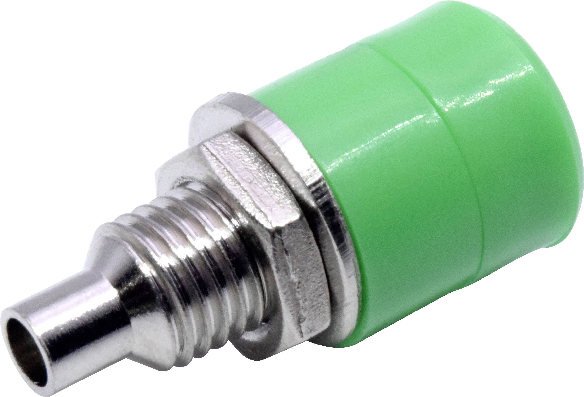 TRU COMPONENTS Laborsteckverbinder-Sortiment Buchse, Einbau vertikal Grün 10St.