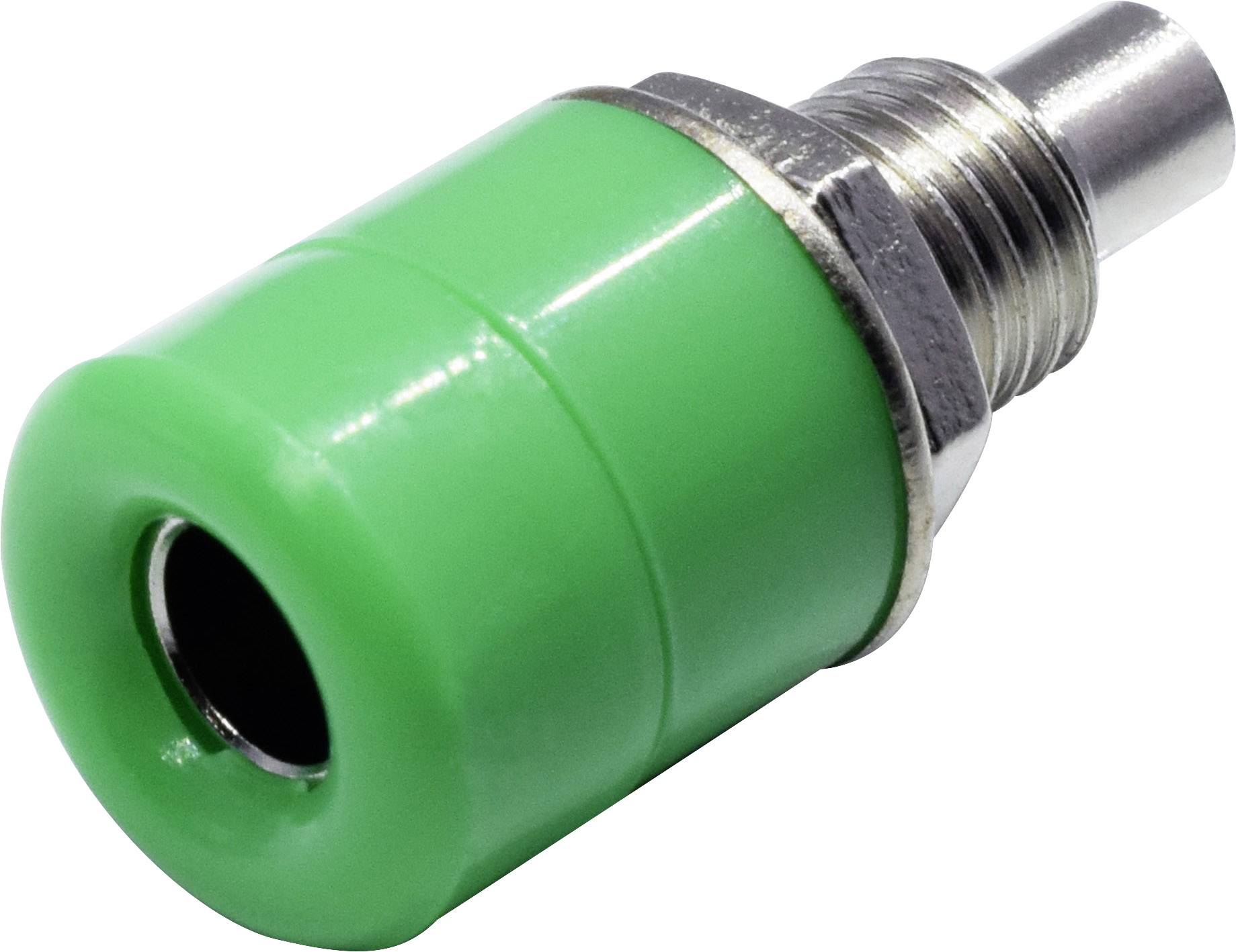 TRU COMPONENTS Laborsteckverbinder-Sortiment Buchse, Einbau vertikal Grün 10St.