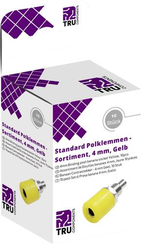 Laborsteckverbinder-Sortiment Buchse, Einbau vertikal Gelb 10St.