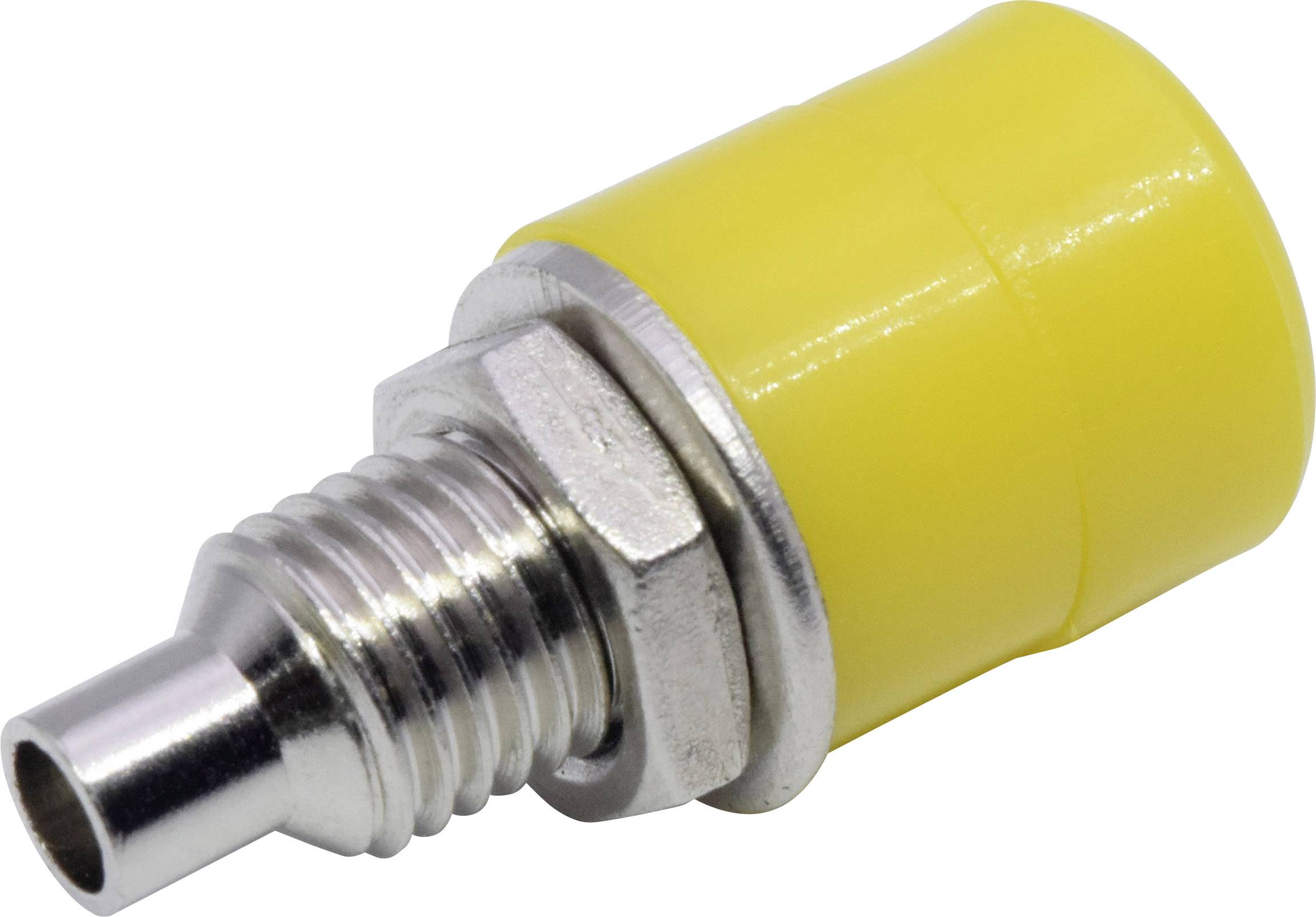 TRU COMPONENTS Laborsteckverbinder-Sortiment Buchse, Einbau vertikal Gelb 10St.