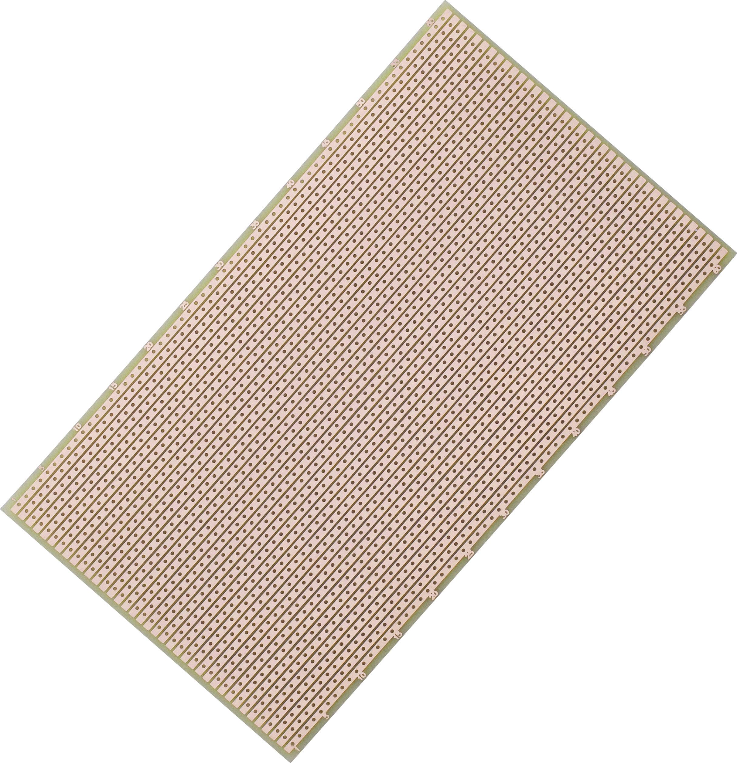 TRU COMPONENTS Europlatine Epoxyd (L x B) 160mm x 100mm 35µm Rastermaß 2.54mm Inhalt 4St.