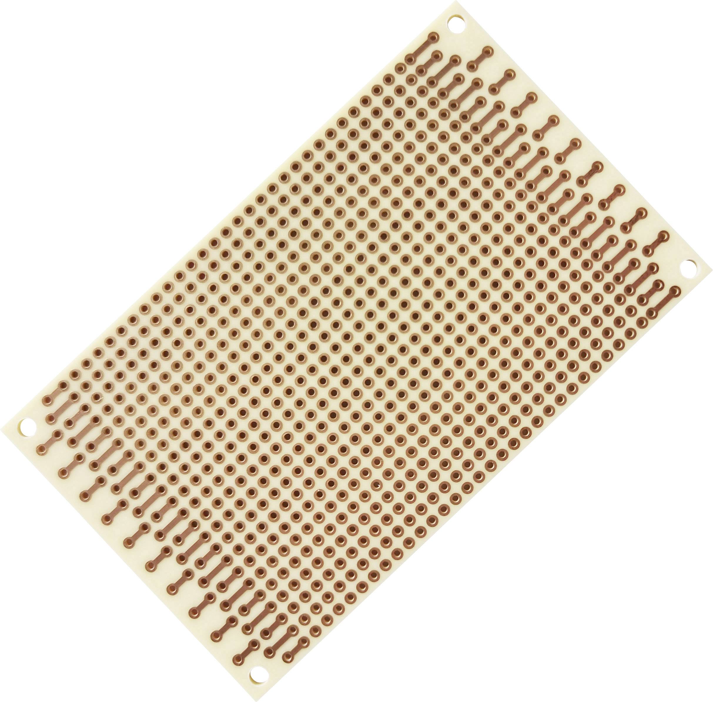 TRU COMPONENTS T1906SA037 Europlatine Hartpapier (L x B) 100mm x 60mm 35µm Rastermaß 2.54mm Inhalt 4St.