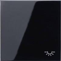 Jung 1fach Abdeckung Wechselschalter, Taster, Tastersymbol "Licht" Schwarz LS990LSW