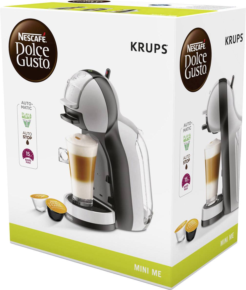 Krups Nescafé Dolce Gusto Mini Me KP123B10 Kaffeekapselmaschine arctic-grey/schw