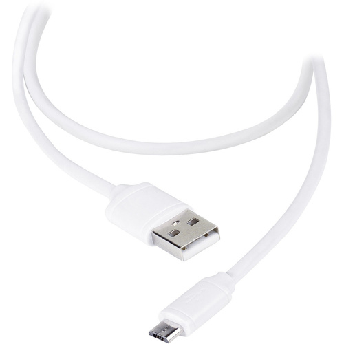 Vivanco USB-Kabel USB 2.0 USB-A Stecker, USB-Micro-B Stecker 1.20m Weiß 36252