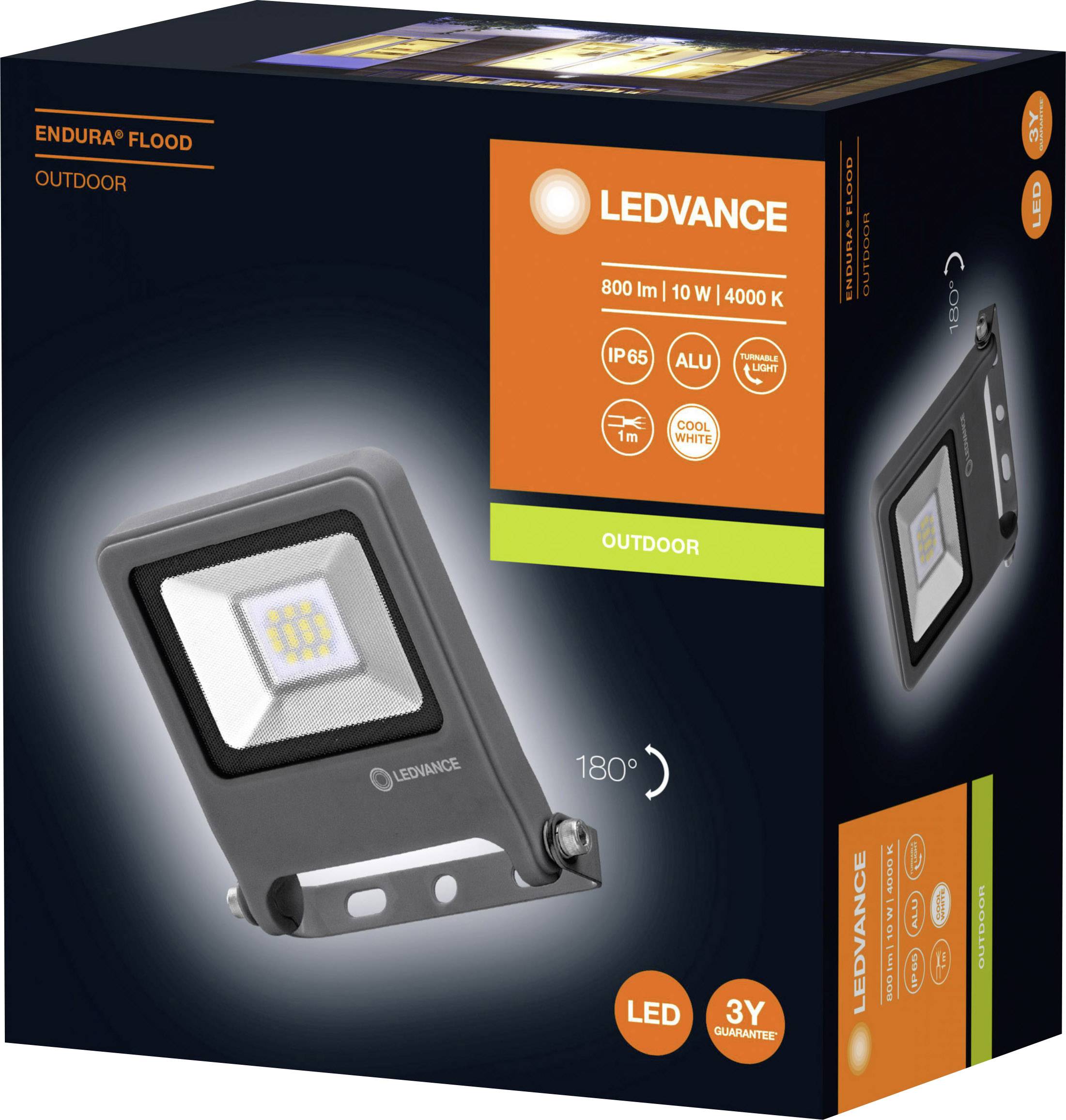 LEDVANCE ENDURA® FLOOD Cool White L 4058075206663 LED-Außenstrahler 10 W Leuchtfarben: Neutralweiß