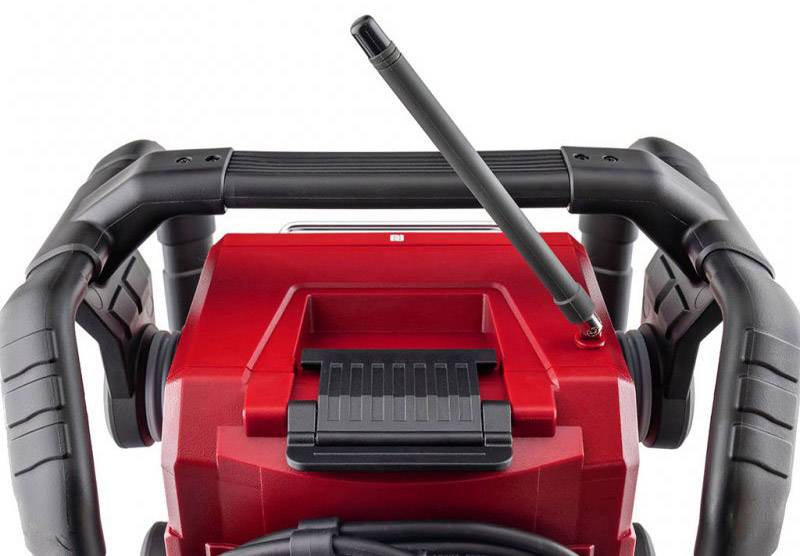 Caliber WORKXL1 Baustellenradio DAB+, UKW AUX, Bluetooth® Akku-Ladefunktion, wasserdicht, stoßfest, staubdicht Schwarz, Rot