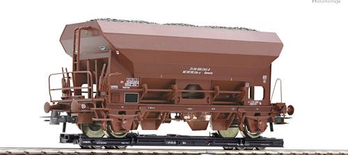 Roco 34574 H0e Rollwagen mit Güterwagen der DR